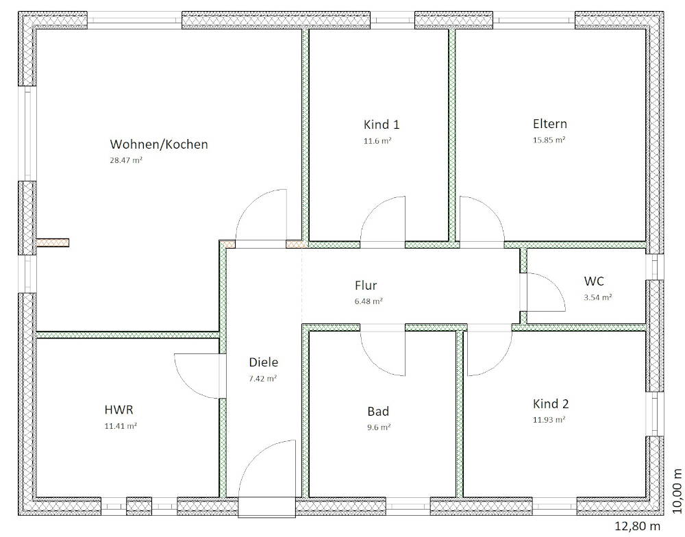 Einfamilenhaus-106 Grundriß