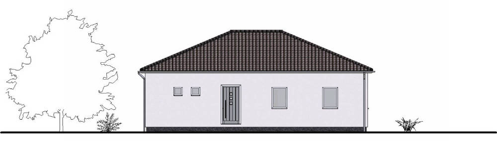Einfamilenhaus-106 Ansicht Eingangsseite