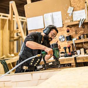 Bilder Produktion Holzelemente